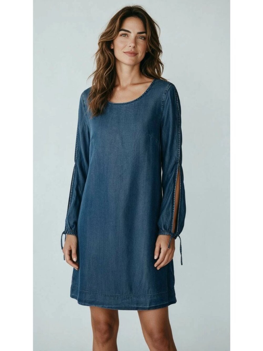 Kut From The Kloth Chambray Denim Womens Dress W/Tie-Detail Size 4